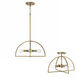 Lawson 4 Light 15 inch Aged Brass Semi-Flush Mount Ceiling Light, Convertible Dual Mount