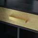 Scalloped Antique Brass Cabinet, 2-Door Tall