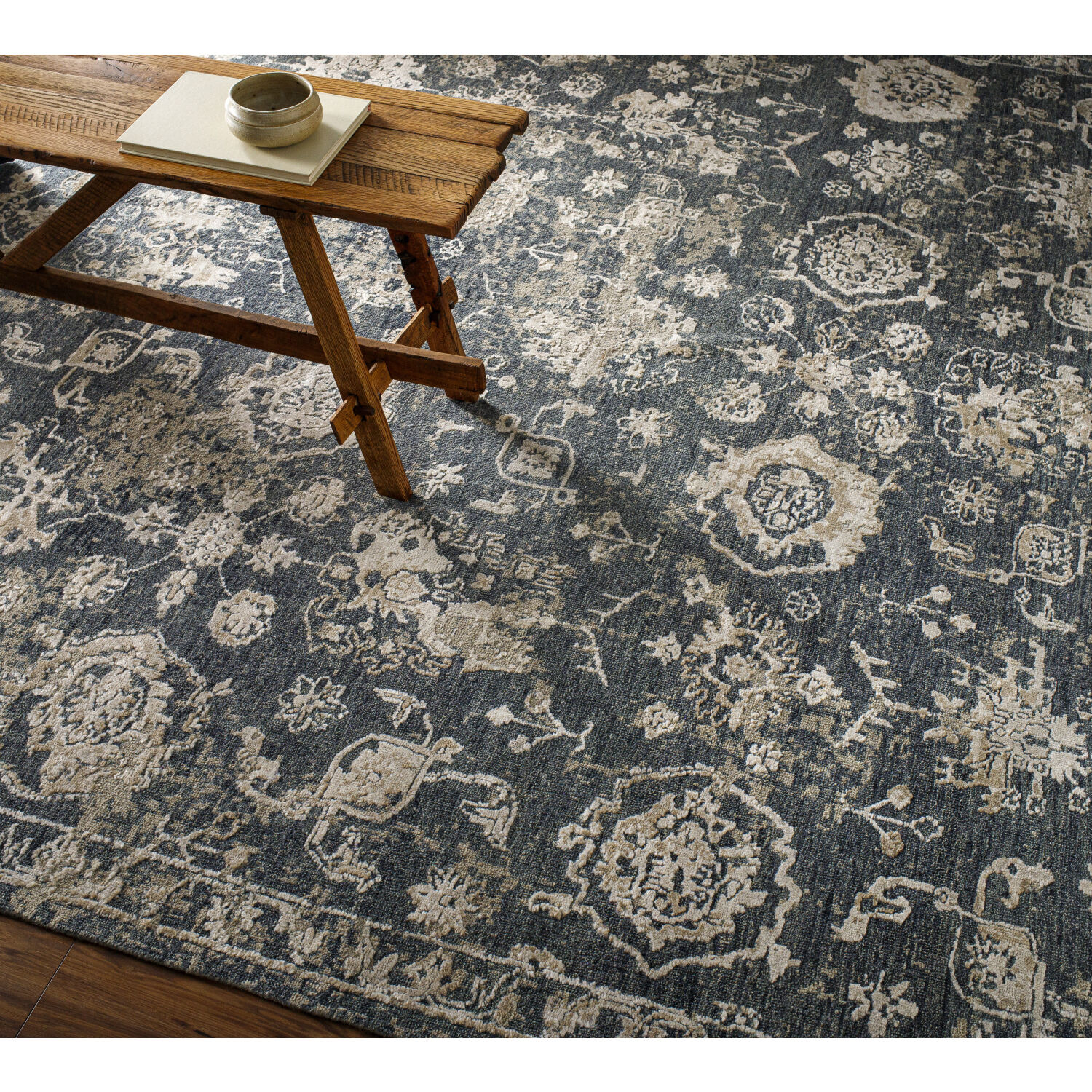 Sufi 120 X 96 inch Charcoal Rug in 8 x 10, Rectangle