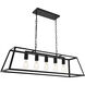 Resolute 5 Light 38 inch Black Pendant Ceiling Light