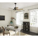 Gilrock 52 inch Matte Black with Golden Maple/Matte Black Blades Ceiling Fan