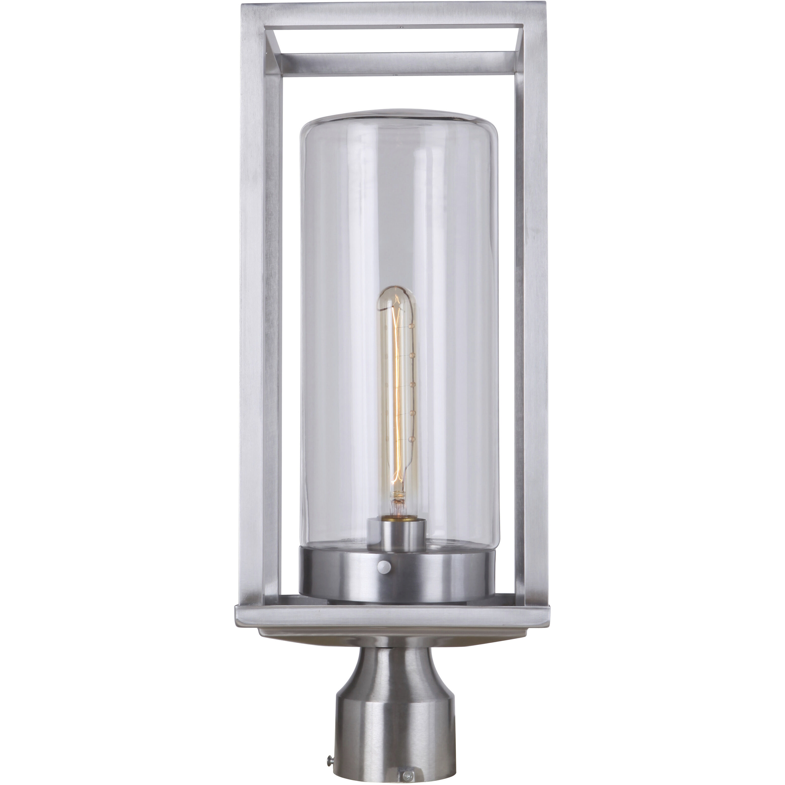 Neo 1 Light 17 inch Satin Aluminum Outdoor Post Light
