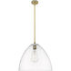 Downtown Urban Crown Point 1 Light 16 inch Brushed Brass Pendant Ceiling Light