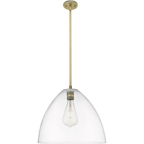 Downtown Urban Crown Point 1 Light 16 inch Brushed Brass Pendant Ceiling Light