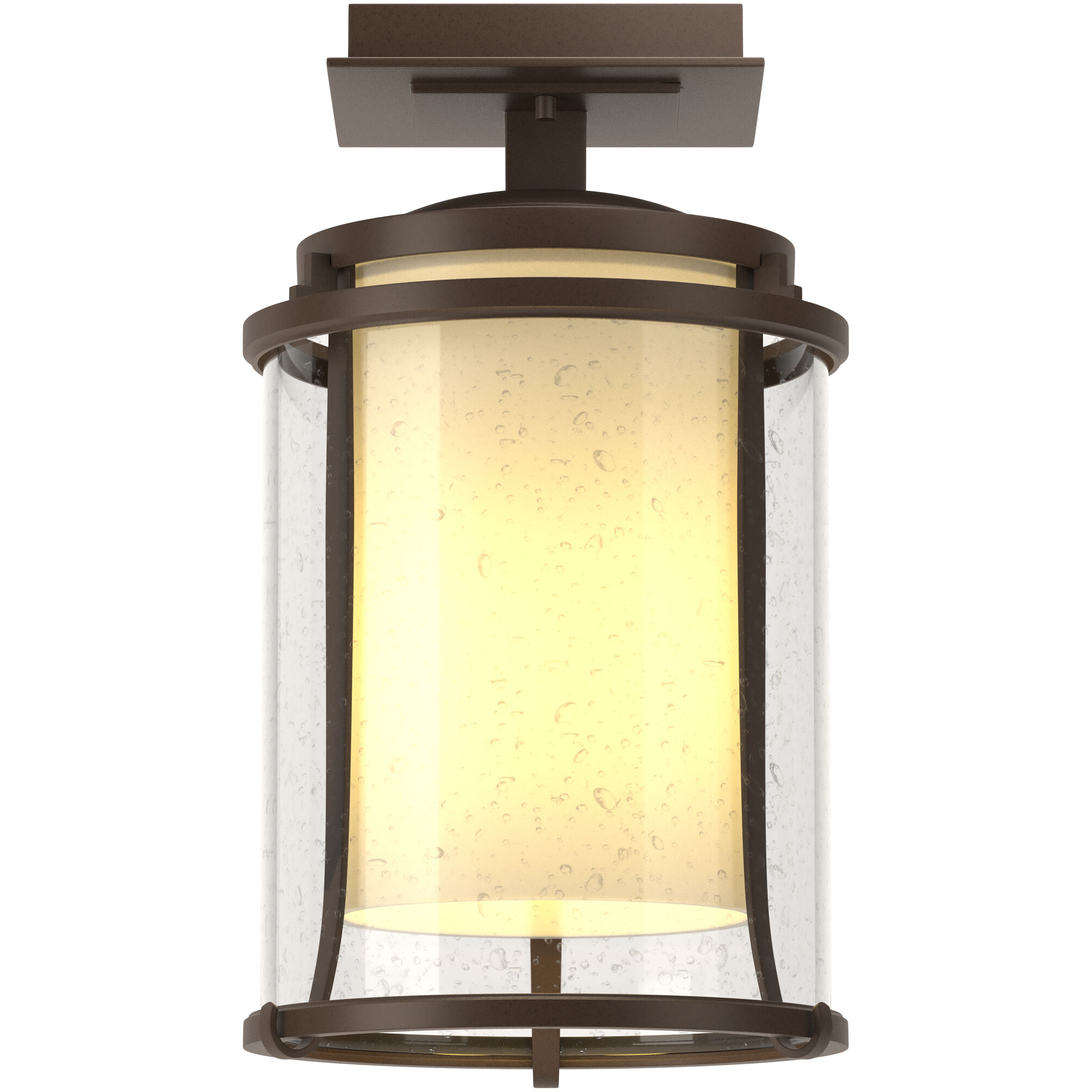 Meridian 1 Light 7.7 inch Coastal Bronze Outdoor Semi-Flush