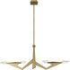 Down the Wrong Path 2 Light 47 inch Brass Kisser Linear Pendant Ceiling Light