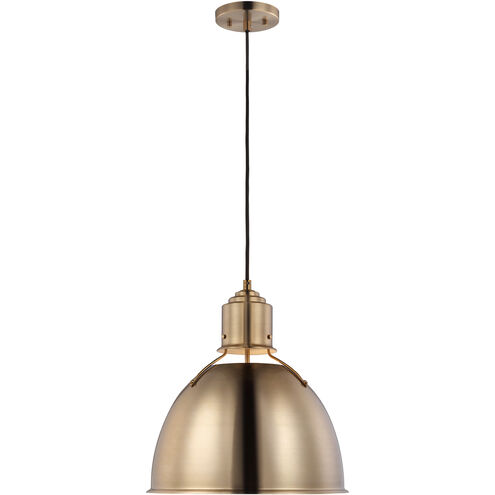 TOB by Thomas O'Brien Huey LED 15 inch Satin Brass Pendant Ceiling Light