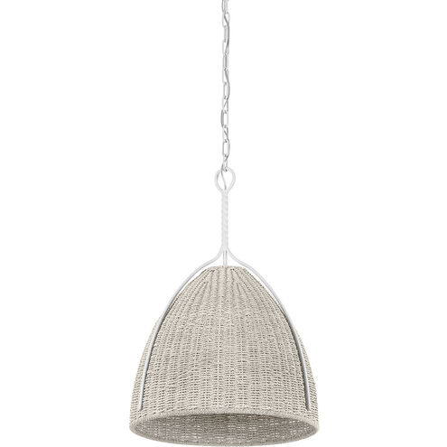 Woodlawn 1 Light 18.5 inch White Plaster Pendant Ceiling Light