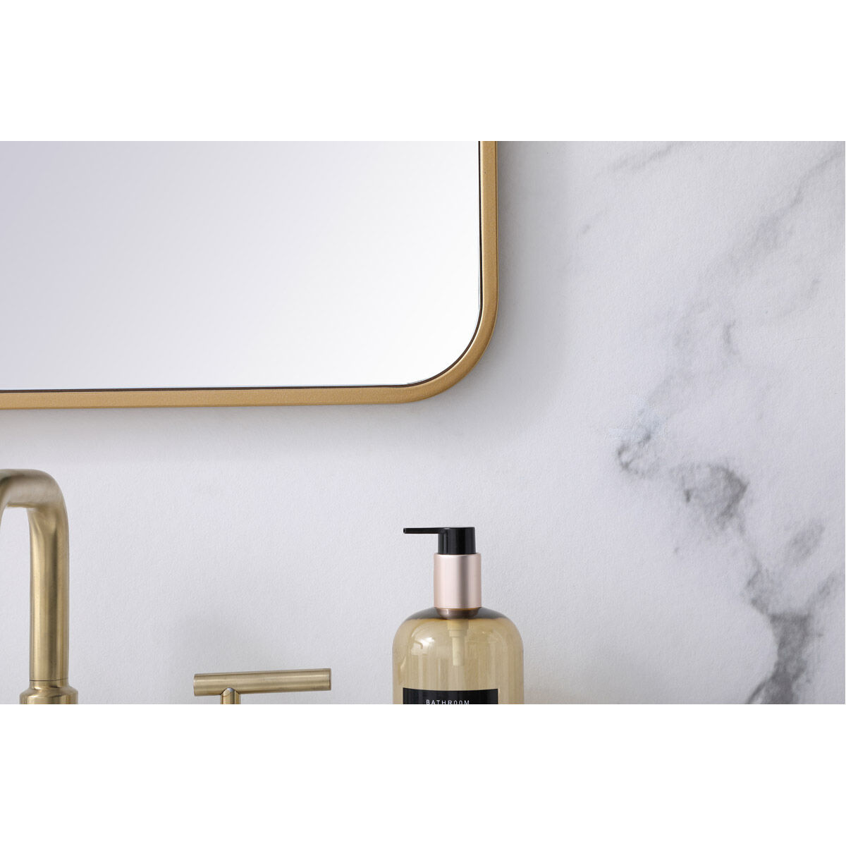 Evermore 36 X 20 inch Brass Mirror