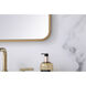 Evermore 36 X 20 inch Brass Mirror
