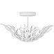 Snowfall 3 Light 21.5 inch Gesso White Semi-Flush Mount Ceiling Light