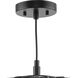 Cordova 1 Light 16 inch Black Rattan Pendant Ceiling Light, Design Series