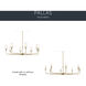 Pallas 8 Light 42.75 inch Brushed Natural Brass Chandelier Ceiling Light