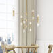 Hand Crank 12 Light 34 inch Medallion Gold Up Chandelier Ceiling Light