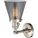 Franklin Restoration Small Cone LED 6 inch Brushed Satin Nickel Sconce Wall Light, Franklin Restoration