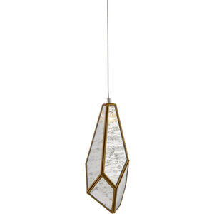 Glace 1 Light 5.5 inch Painted Silver/Antique Brass Multi-Drop Pendant Ceiling Light