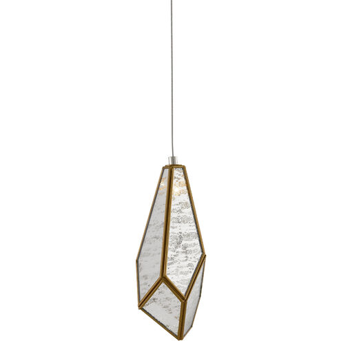 Glace 1 Light 5.5 inch Painted Silver/Antique Brass Multi-Drop Pendant Ceiling Light
