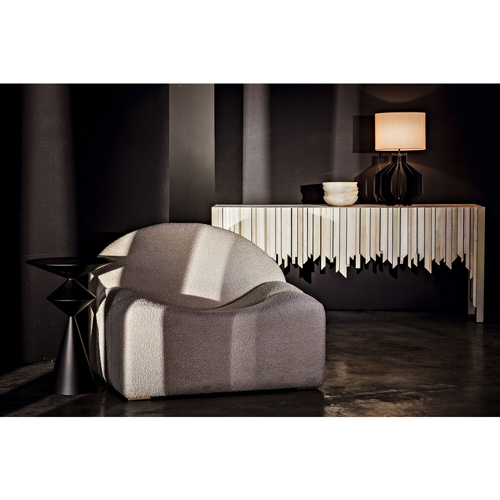 Zasa 26 X 18 inch Matte Black Side Table