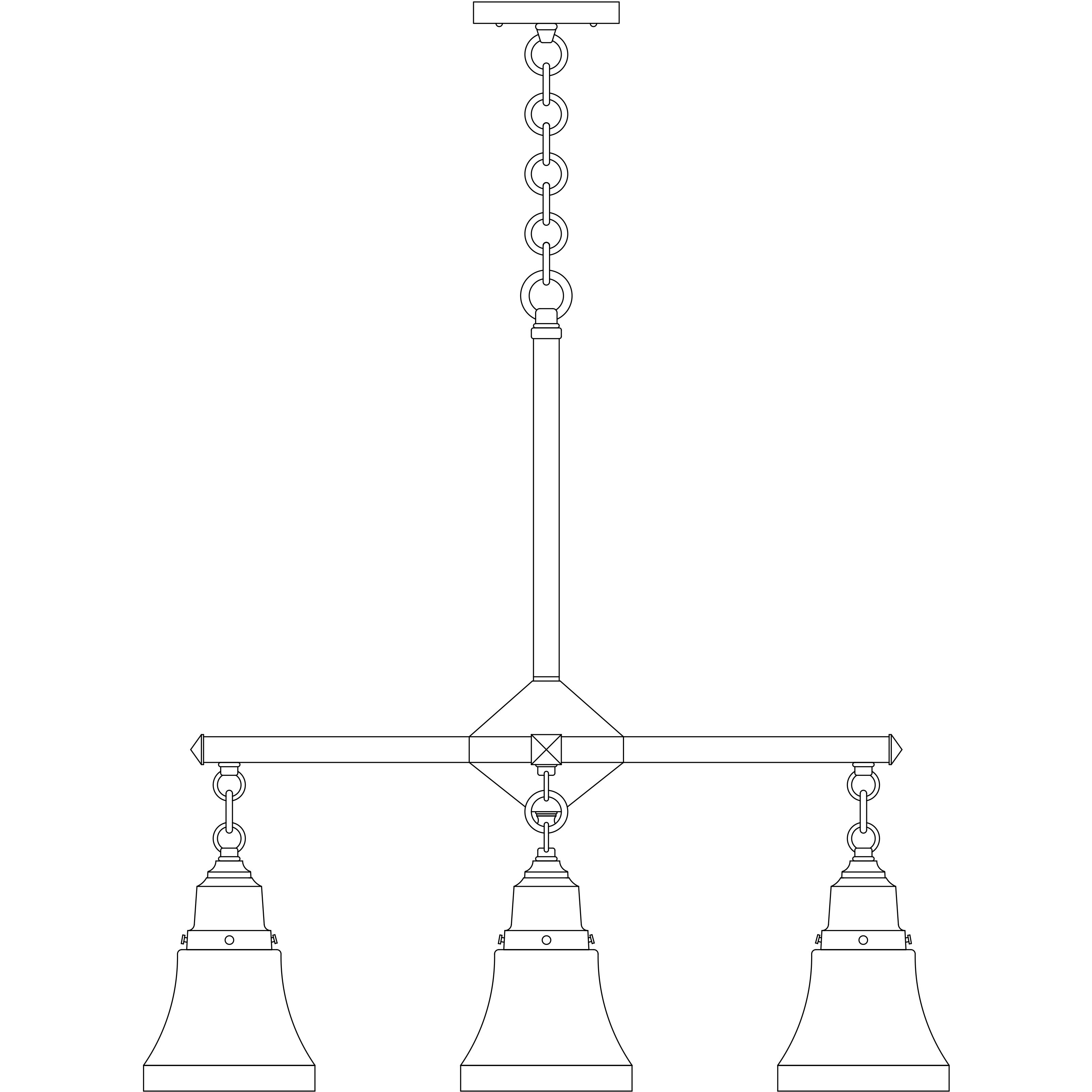 Ruskin 4 Light 23.5 inch Verdigris Patina Chandelier Ceiling Light, Glass Sold Separately