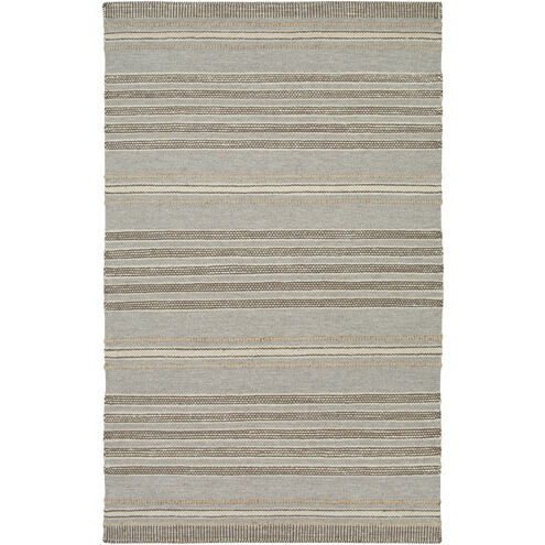 Thebes 120 X 96 inch Medium Gray/Cream/Charcoal/Beige Handmade Rug in 8 x 10, Rectangle