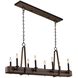 Duluth Island Linear Ceiling Light in Satin Bronze