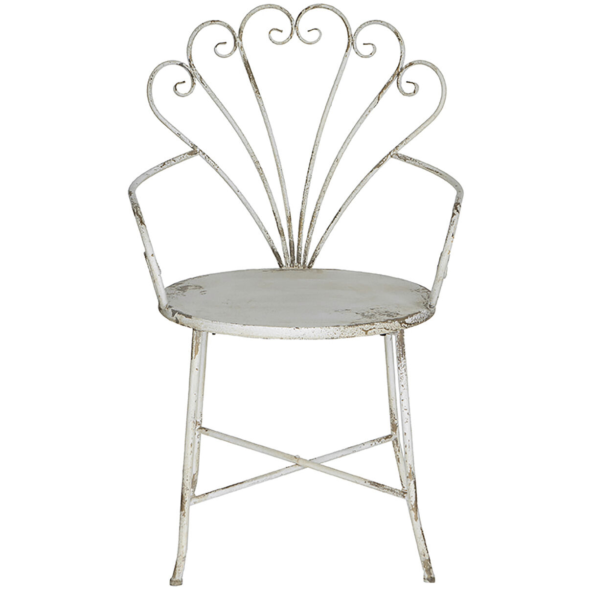 Anita Distressed White Chair
