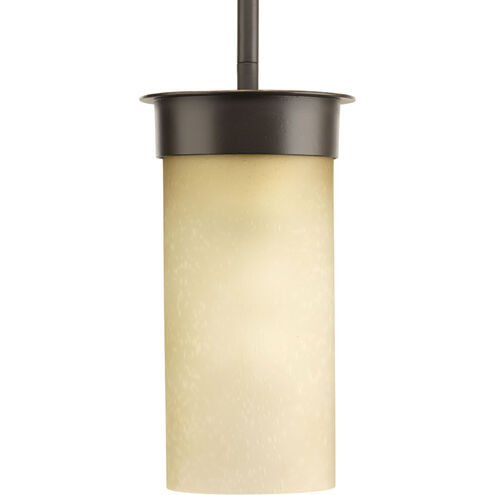 Hawthorne 1 Light 5 inch Antique Bronze Outdoor Hanging, Etched Umber Seeded Glass