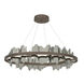 Hildene LED 38 inch Bronze and Sterling Pendant Ceiling Light in Bronze/Sterling, Circular