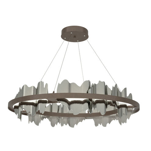 Hildene LED 38 inch Bronze and Sterling Pendant Ceiling Light in Bronze/Sterling, Circular