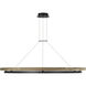 Sean Lavin Grace LED 65 inch Textured Black and Teak Wood Outdoor Chandelier