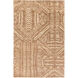 Mandela 90 X 60 inch Brown and Neutral Area Rug, Jute
