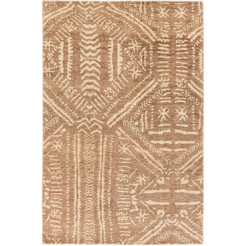 Mandela 72 X 48 inch Brown and Neutral Area Rug, Jute