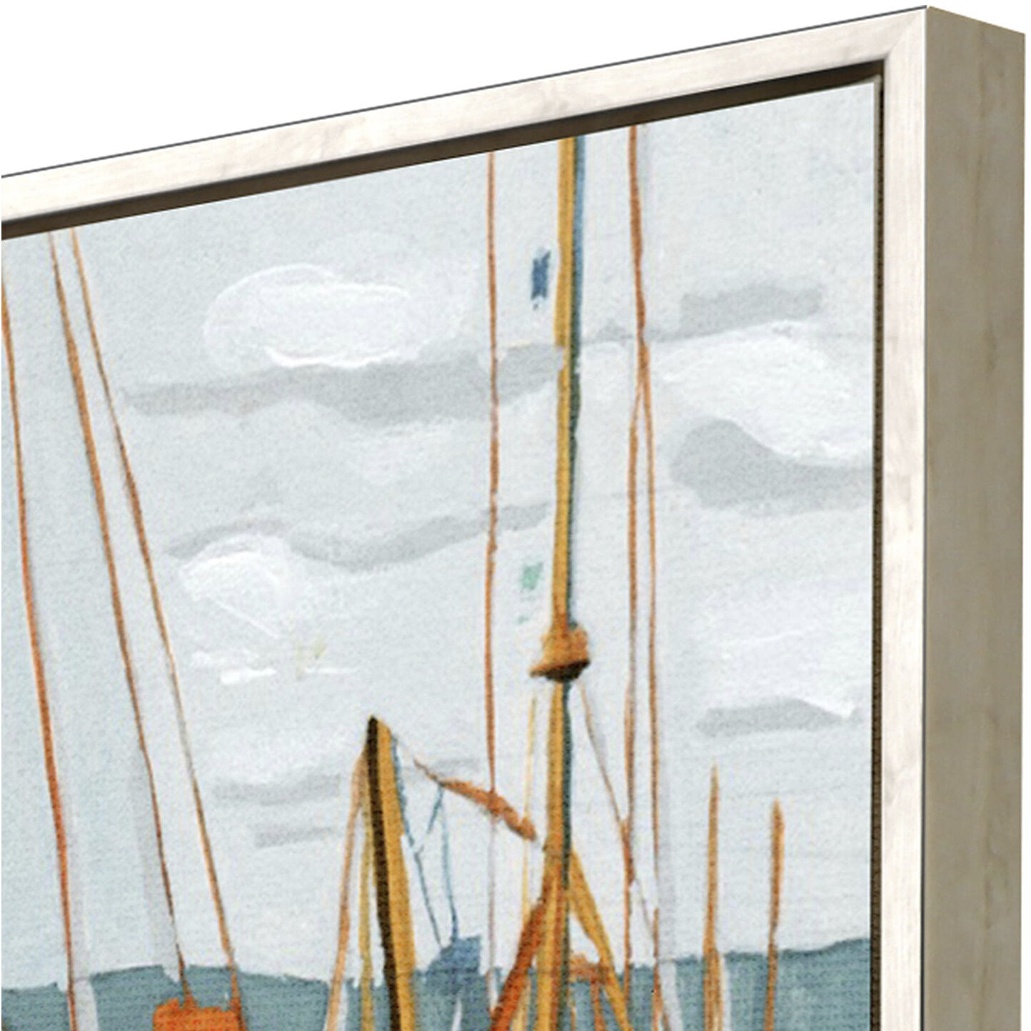 Close to Shore Blue and Green and Multi and Orange Canvas