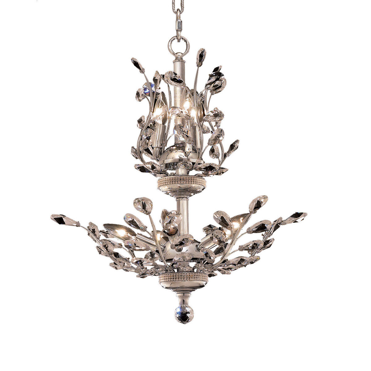 Orchid 8 Light 21 inch Chrome Dining Chandelier Ceiling Light in Royal Cut