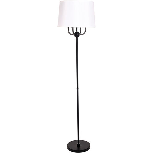 Alpine 65 inch 100.00 watt Black and Supreme Silver Floor Lamp Portable Light