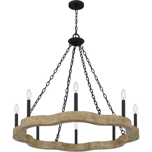 Croix 8 Light 36 inch Matte Black Chandelier Ceiling Light