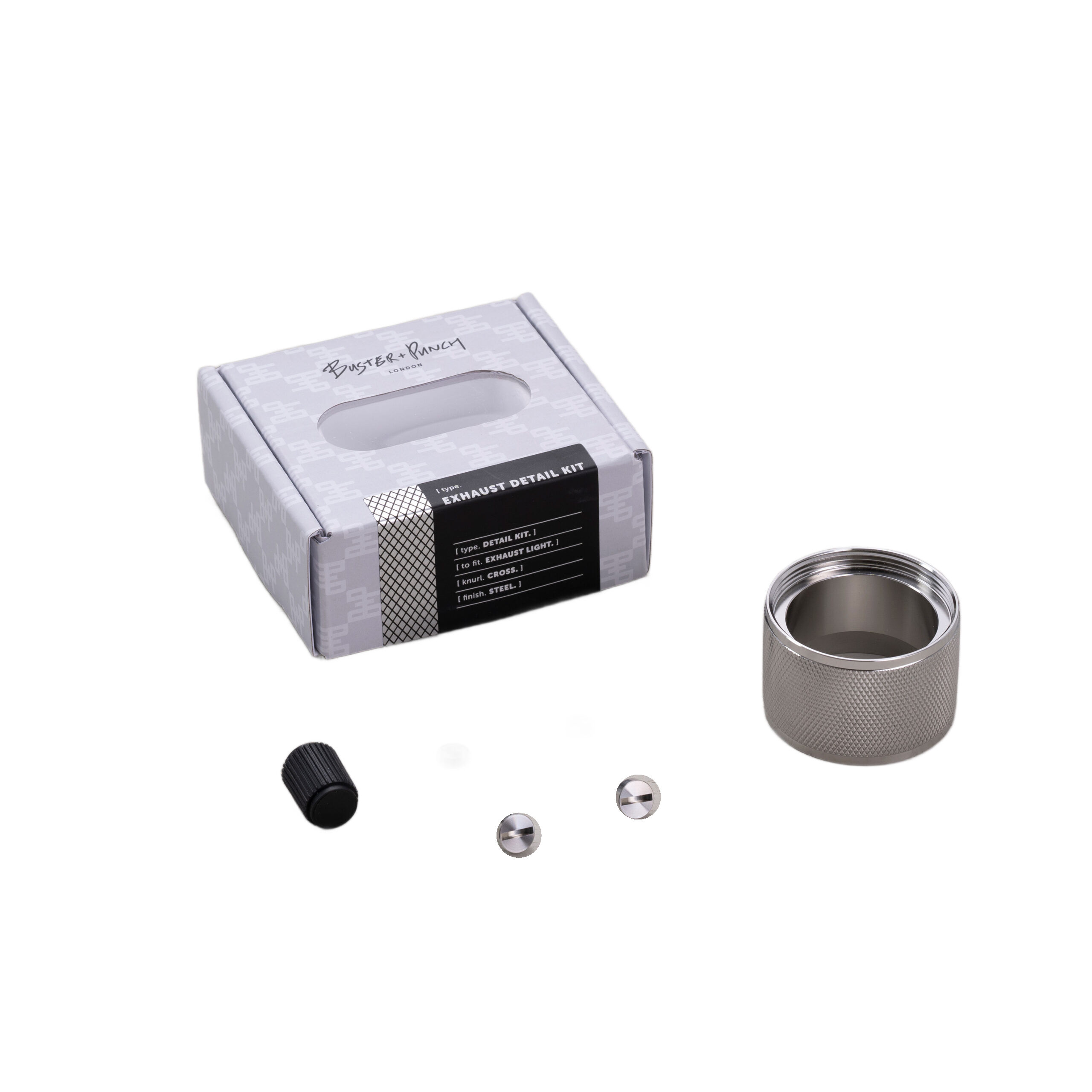 Exhaust Steel Spotlight Ceiling Light, Detail Kit