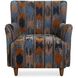 Lainey Sapphire and Rust and Spa Blue with Walnut Armchair