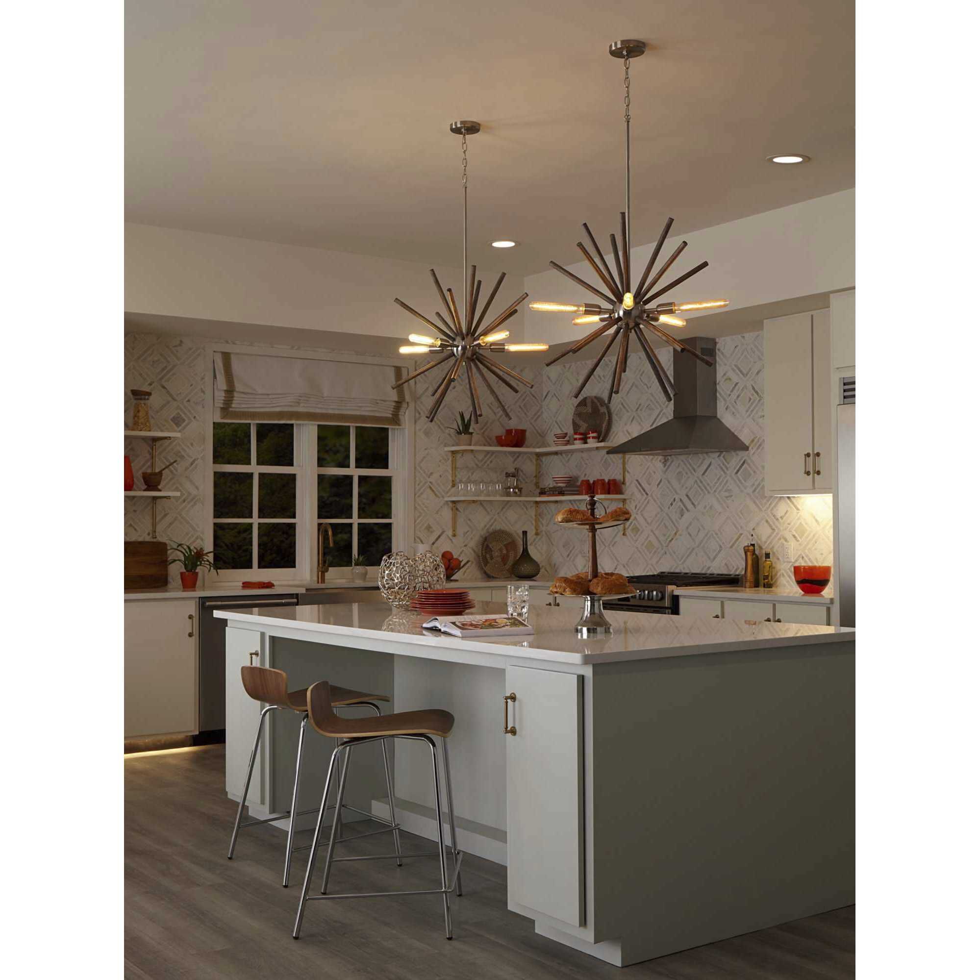 Thorpe 5 Light 28 inch Brushed Nickel Chandelier Ceiling Light