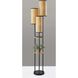 Trio 68.5 inch 40.00 watt Black with Natural Wood Floor Lamp Portable Light