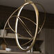 Galilei 8 Light Aged Brass Pendant Ceiling Light