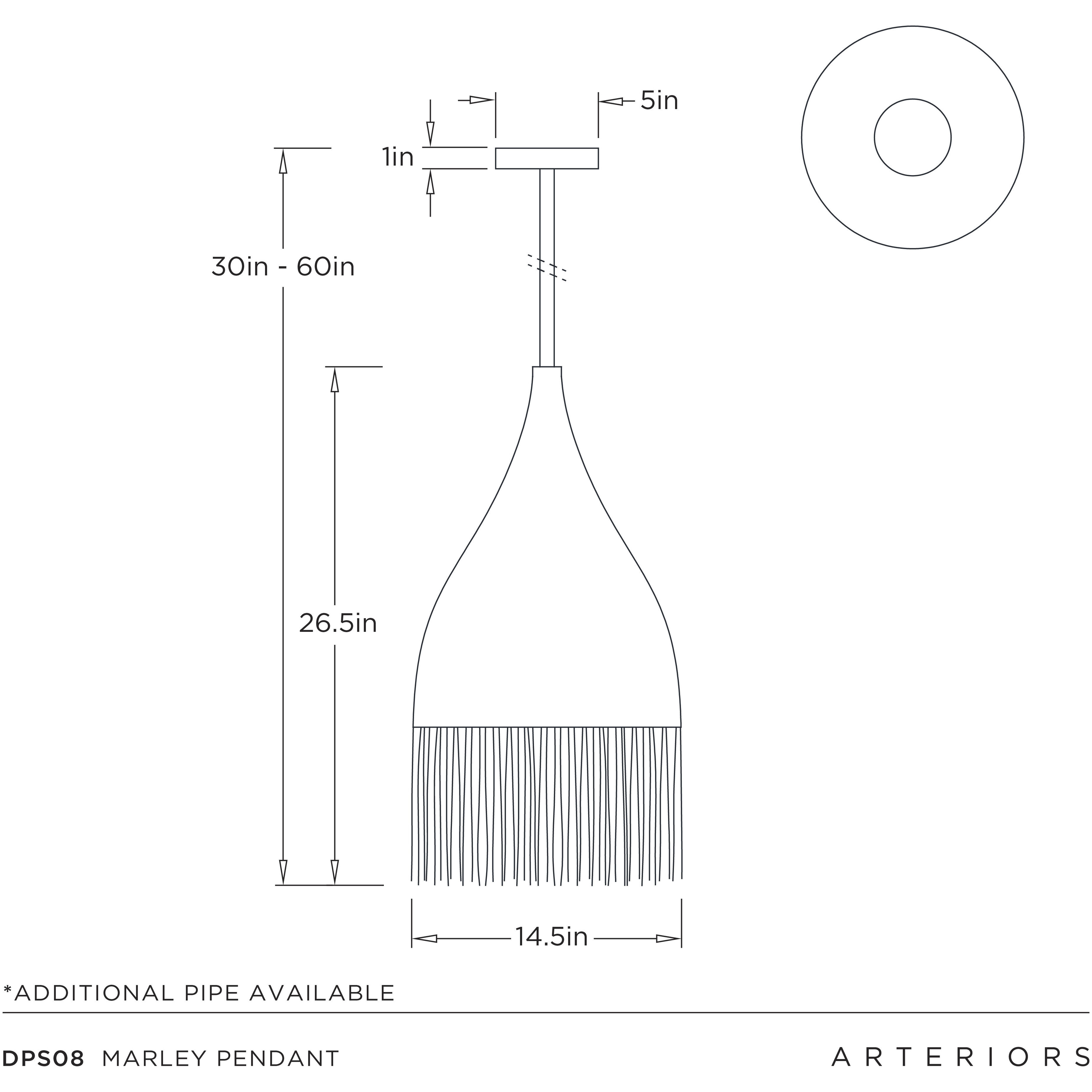 Marley 1 Light 14.5 inch Lime Wash and Bleached Natural Pendant Ceiling Light
