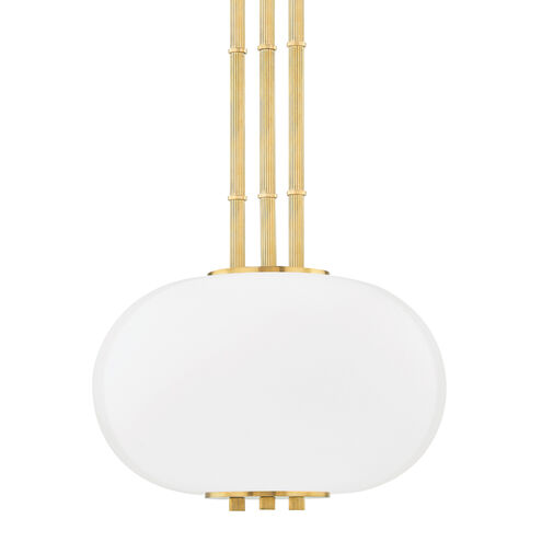 Palisade 1 Light 14 inch Aged Brass Pendant Ceiling Light