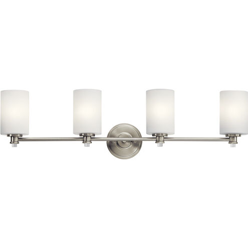 Joelson 4 Light 34 inch Brushed Nickel Wall Mt Bath 4 Arm Wall Light in Incandescent