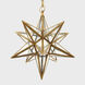 Chapman & Myers Moravian Star 1 Light 18 inch Gilded Iron Star Lantern Pendant Ceiling Light, Medium