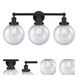 Beacon 3 Light 24.5 inch Matte Black Bath Vanity Light Wall Light