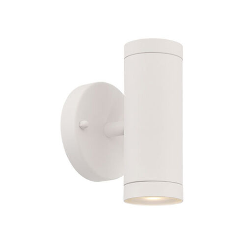 Steel LED 7 inch Textured White Exterior Wall Mount