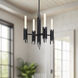 Torres 4 Light 19.25 inch Matte Black Chandelier Ceiling Light
