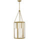 Veleta 4 Light 22 inch Lacquered Brass Chandelier Ceiling Light, Single Tier