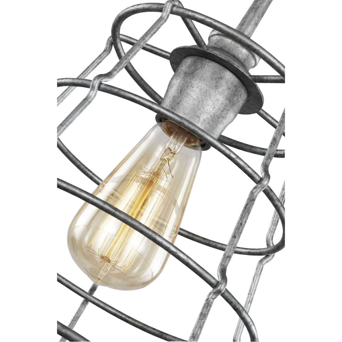 Chambers 1 Light 10 inch Galvanized Mini-Pendant Ceiling Light
